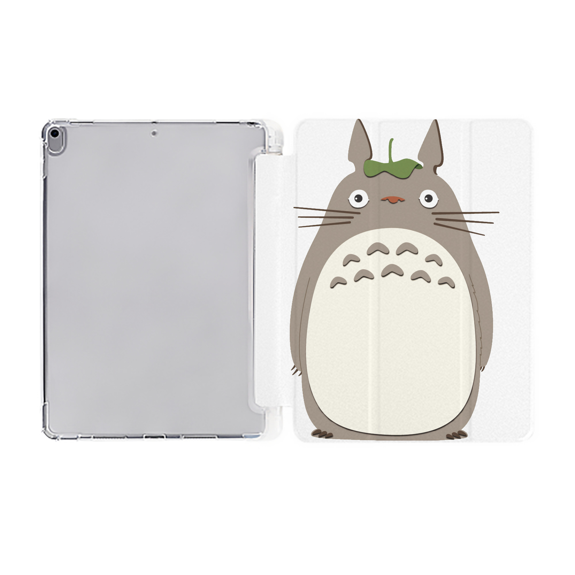 （画像用） となりのトトロ 草壁メイ 草壁サツキ My Neighbor Totoro Satsuki Kusakabe Mei Kusakabe IPad ケース ペン収納付き 三つ折りスタンド PUレザー×シリコン 対応機種9.5/10.5/10.9インチ